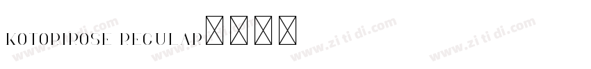 KotoriRose Regular字体转换